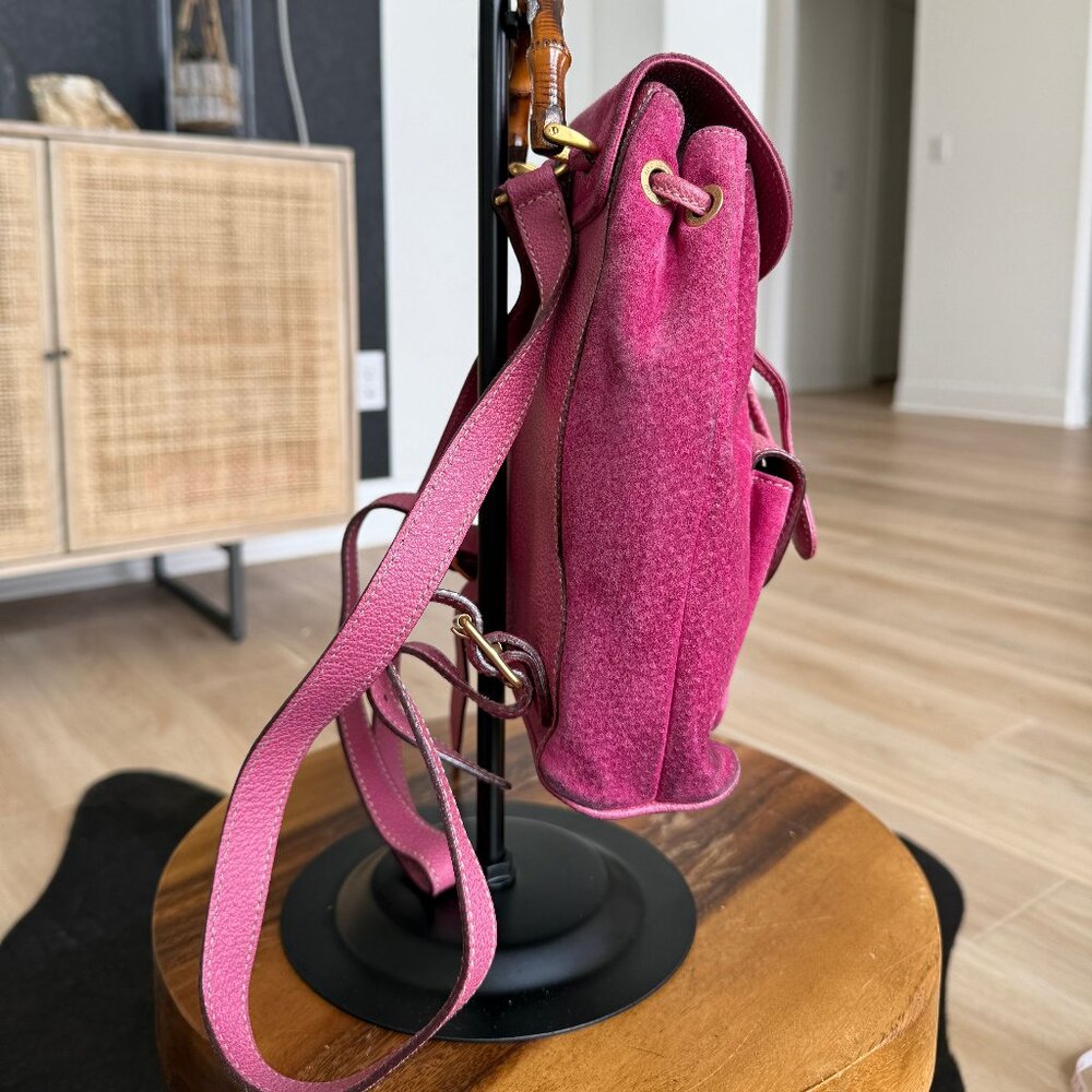 Gucci Bamboo Suede Backpack - Picture 3 of 10